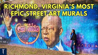 Exploring Richmonds Epic Street Art Murals Richmond Virginia [upl. by Ahsilam]