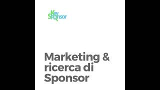 Marketing amp ricerca di sponsor [upl. by Mckale]