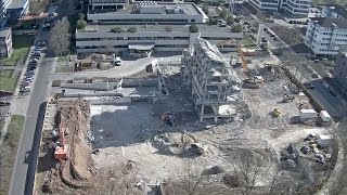 Wir erweitern unsere Zentrale Abriss im ZeitrafferAusblick auf das neue Gebäude [upl. by Susanne255]