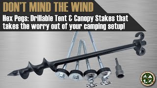 Hex Pegs Drillable Tent amp Canopy Stakes [upl. by Ellehc]