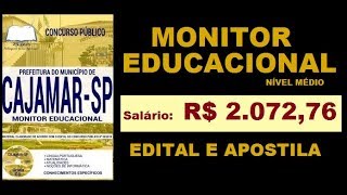 Edital Apostila Concurso Público Prefeitura de Cajamar SP 2018 Cargo Monitor Educacional [upl. by Adniles]