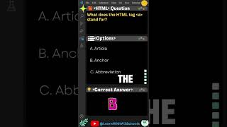 HTML Coding 101 Q3 HTML a Tag shorts html webdevelopment [upl. by Tayler]