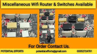 Miscellaneous Wifi Router Networking Switches amp Adapter Available WhatsApp 03352724781 [upl. by Leonelle210]