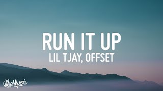 Lil Tjay  Run It Up Lyrics ft Offset amp Moneybagg Yo [upl. by Nitsreik992]