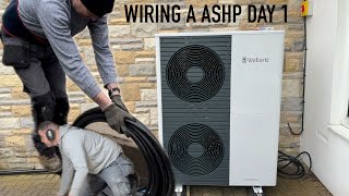 WIRING A VAILANT AIR SOURCE HEAT PUMP DAY 1 electrician airsourceheatpump [upl. by Dawaj]