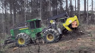 John Deere LII Series Skidders amp Wheeled Feller Bunchers [upl. by Buine194]