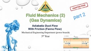 fluid mechanics  gas dynamics  fanno flow  lecture 9  part 2 [upl. by Ettereve]