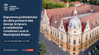 Depunerea juramantului de catre primarul ales si Consiliul Local Brasov [upl. by Sheffie74]