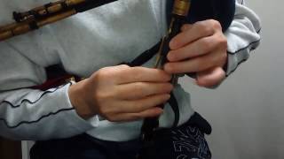 Scotish Air and Roxburgh Castle played on Northumbrian Smallpipes in F [upl. by Audrye982]