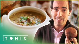 How To Make a Delicious Porcini Mushroom Soup  David Roccos Dolce Vita [upl. by Neelrahs]