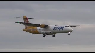 First Of Aurignys New ATR 72600s GOATR Arriving At Guernsey Airport 25th October 2019 [upl. by Couture]