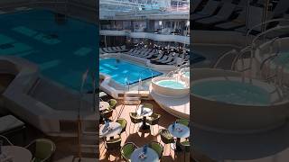 Quite Oasis on the Lido Deck See Holland America Lines Rotterdam before all the guests arrive 🚢 [upl. by Anyotal]