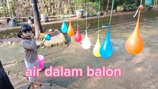 Balon warna warni meletuskan balon air dalam balon meletus balon hijau [upl. by Eseela104]