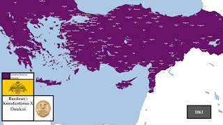 The History of the loss of Byzantine Anatolia Every Years 10611461 [upl. by Esinej451]