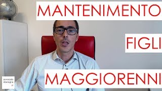 Lassegno di mantenimento per i figli maggiorenni [upl. by Elleirol]