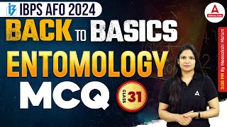 IBPS AFO 2024  Back to Basics Entomology MCQs Class 31  By Meenakshi Mam [upl. by Cristie433]