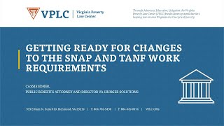 SNAP TANF Work Requirements Webinar Recording [upl. by Enyawd]