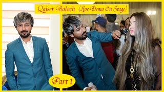 Qaiser Baloch  Gray Highlight  Hair Cuts amp Dye  Live Demo On Stage [upl. by Yelsel952]