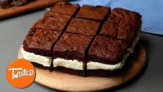 Homemade Cheesecake Brownie Sandwiches  Easy Brownie Recipes  Twisted [upl. by Otreblaug]