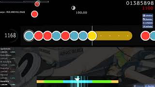 【osutaiko】Kobaryo  HUG AND KILL Hell 10000 SS [upl. by Anavrin]