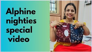 L and XL size special alphine nighties video  చూసే వాళ్లకు కన్నుల పండగ [upl. by Randy751]