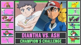 Ash vs Diantha Pokémon SunMoon  Champions Challenge [upl. by Kere]