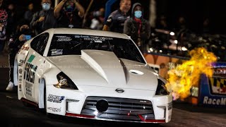 WORLDS FIRST 5 SEC NISSAN RB30 370Z  LAZCANO RACE ENGINES  HAIL MARY DERBY 2020 [upl. by Linc]