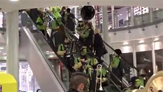 Wiler Bäretatze Guggenmusik Rolltreppe Citycenter Schwäbisch Gmünd Sa 322018 [upl. by Iphigenia429]