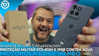 Novo Edge 50 Neo  TÁ NA MÃO 5 Atualizações de Android 8GB256GB Tela POLED Unboxing [upl. by Scharf]