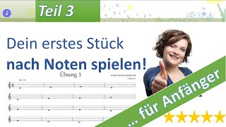 Noten lesen lernen  Lektion 3  Deine ersten 5TonMelodien [upl. by Anivel]