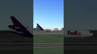 FedEx MD11 HARD Landing aviation pilot rfs realflightsimulator landing plane avgeek fedex [upl. by Reema]