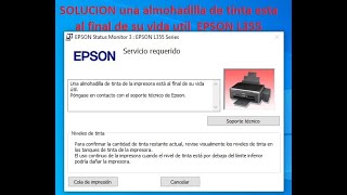 Una almohadilla de tinta esta al final de su vida útil EPSON L355 L350 L300 L210 L110 SOLUCION [upl. by Kopp460]