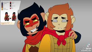 Sun Wukong amp Macaque speedpaint  LEGO Monkie Kid [upl. by Poul36]