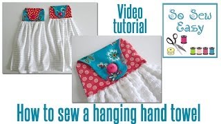 How to sew a hanging hand towel for your kitchen or bathroom [upl. by Hwang]