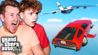 WE STOLE FLYING CARS AND HACKED A PLANE IN GTA 5 [upl. by Minny936]