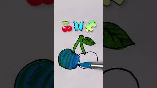 Satisfying creativity painting 🍒🦋art drawing shortvideo artandcraft painting satisfying [upl. by Ame794]