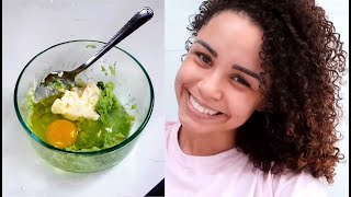 Mascarilla Hidratante de GUINEO AGUACATE Y HUEVO 🍌🥑🥚 [upl. by Aiouqahs]