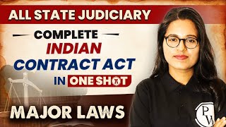 Indian Contract Act One Shot  Major Law  State Judiciary Exam [upl. by Nelav]