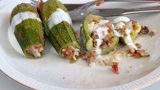 Zapallitos Calabacines Rellenos  The Frugal Chef [upl. by Nylirehs]