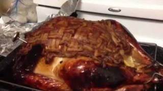 Roasted Turkey covered in Bacon [upl. by Tod690]