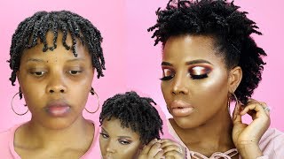 TWIST OUT On Short Natural Hair Using Cantu Products [upl. by Narda317]