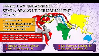 Misa pembukaan bulan misi Selasa 1 Oktober 2024 di Katedral Jakarta [upl. by Annayar]