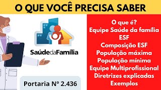 RESUMÃƒO ESTRATÃ‰GIA SAÃšDE DA FAMÃLIA  ESF SISTEMA ÃšNICO DE SAÃšDE [upl. by Onaimad]