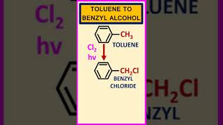 Toluene to benzyl alcohol shorts [upl. by Anida]