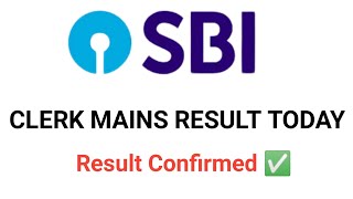 Sbi clerk mains result 2024  Sbi Result Kab Aayega  Sbi Clerk Mains Cut Off ✅ [upl. by Ydnic174]