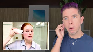 Specialist Reacts to Madelaine Petschs Skin Care Routine [upl. by Dyane]