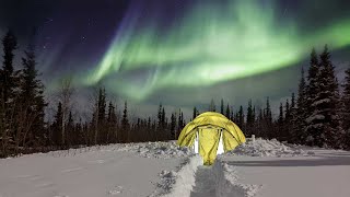 Hot Tent Camping in Alaska surrounded by wolves [upl. by Tallu]