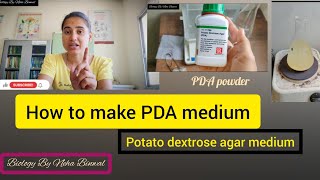 PDA potato dextrose agar medium l How to make PDA medium Biology By Neha Binwal viral biology [upl. by Ennairda]