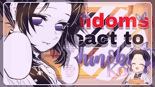 • 🦋 • Fandoms react to Shinobu Kocho • 19  ‼️ MANGÁ SPOLEIRS ‼️  🇧🇷🇺🇲 • • 🦋 • [upl. by Aliet854]