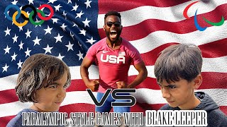 Family Paralympic Style Games With BLAKE LEEPER [upl. by Newg]